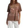 Roxy Sunny Days Oversized Boyfriend T-shirt In Root Beer In Root Beer