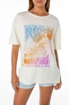Roxy Sunny Oversize Graphic T-shirt In White