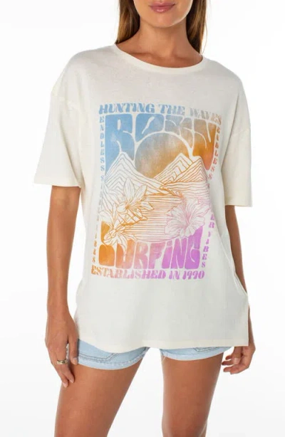 Roxy Sunny Oversize Graphic T-shirt In White