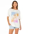 Roxy Sunny Oversize Graphic T-shirt In White