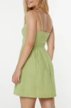 Roxy Sunruse Vibes Cutout Minidress In Green