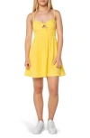 Roxy Sunruse Vibes Cutout Minidress In Yellow