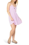 Roxy Sunruse Vibes Cutout Minidress In Purple
