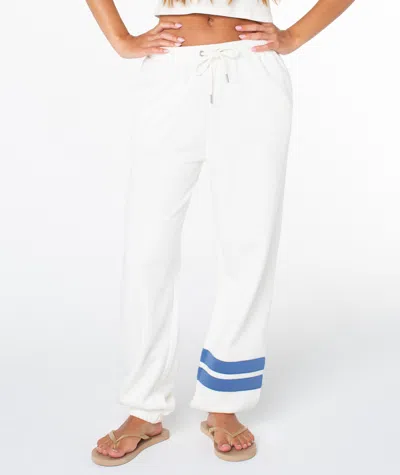 Roxy Sunset Stripe Sweatpants In White
