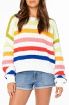 Roxy Sunset Stripe Sweater In Multi