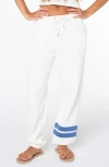Roxy Sunset Stripe Sweatpants In White