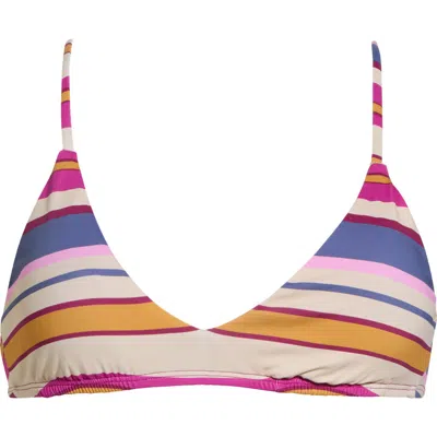 Roxy Sunset Swells Triangle Swim Bralette In Multi