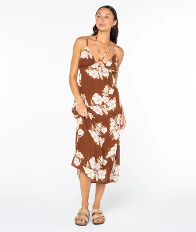 Roxy Sunshine Crush Midi Dress In Multi