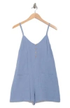 Roxy Sunshine Haze Button Front Organic Cotton Romper