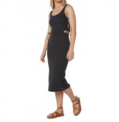 Roxy Surf Stoked Midi Dress In Kta0-black In Blue