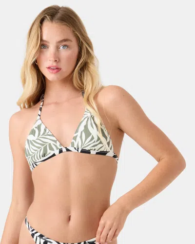 Roxy Surfer's Paradise Reversible Triangle Bikini Top In Black