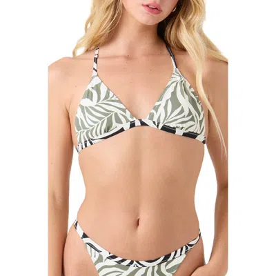 Roxy Surfer's Paradise Reversible Triangle Bikini Top In Black