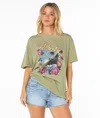 Roxy Surfin Tee In Green
