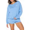 Roxy Surfing By Moonlight Embroidered Graphic Sweatshirt In Red