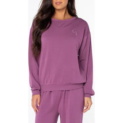 Roxy Surfing By Moonlight Embroidered Graphic Sweatshirt In Tulipwood
