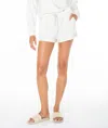 Roxy New Wave Cotton Blend Drawstring Shorts In White
