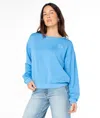 Roxy Surfing By Moonlight Embroidered Graphic Sweatshirt In Blue