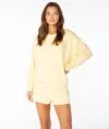 Roxy Surfing By Moonlight Embroidered Graphic Sweatshirt In Neutral