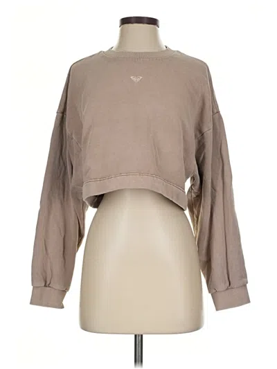 Pre-owned Roxy Sweatshirt In Tan