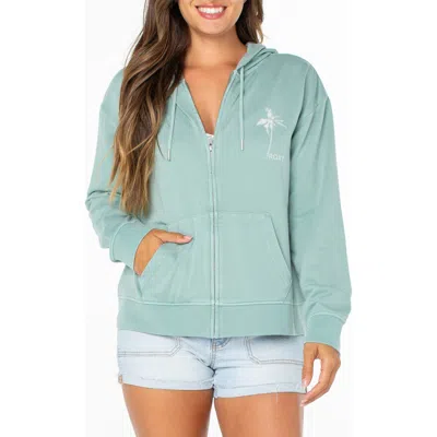 Roxy Sweet Rhythm Fleece Zip Hoodie In Blue