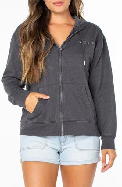 Roxy Sweet Rhythm Full Zip Hoodie In Black