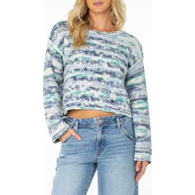 Roxy Swell Season Cotton Blend Sweater In Blue