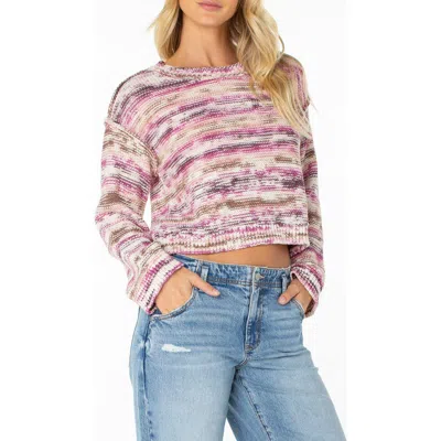 Roxy Swell Season Cotton Blend Sweater In Purple