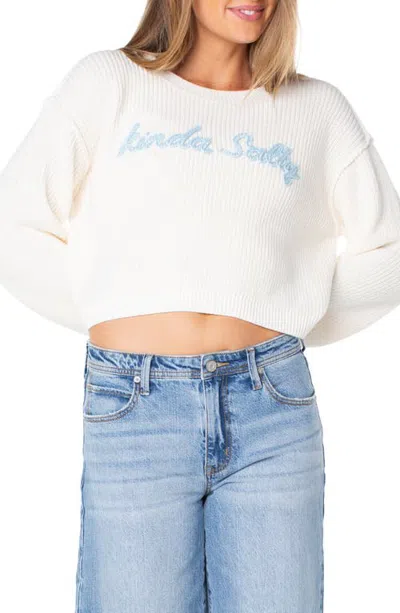 Roxy Swell Season Crewneck Sweater In Cocont Mlk