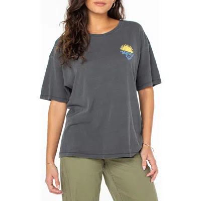 Roxy Swell Seeker Oversize Graphic T-shirt In Gray