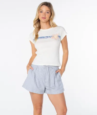 Roxy Swell Seekers 90s Baby Tee In White