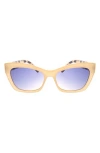 Roxy Swept 55mm Rectangular Sunglasses In Neutral