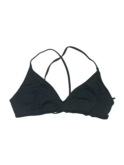 Pre-owned Roxy Swimsuit Top Black Solid Pattern Swimwear