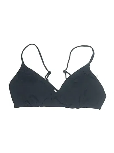 Pre-owned Roxy Swimsuit Top Black Solid Pattern Swimwear