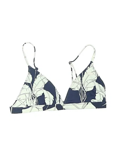 Pre-owned Roxy Swimsuit Top Blue Graphic Pattern Swimwear