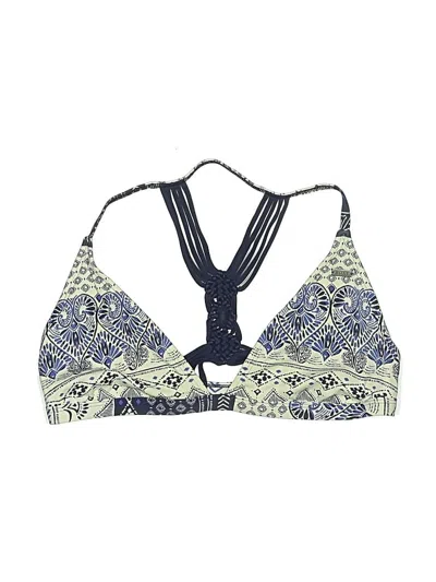 Pre-owned Roxy Swimsuit Top Blue Paisley Pattern Swimwear