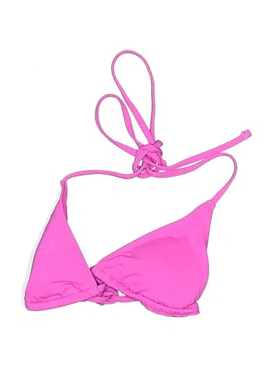 Pre-owned Roxy Swimsuit Top Pink Hearts Pattern Swimwear