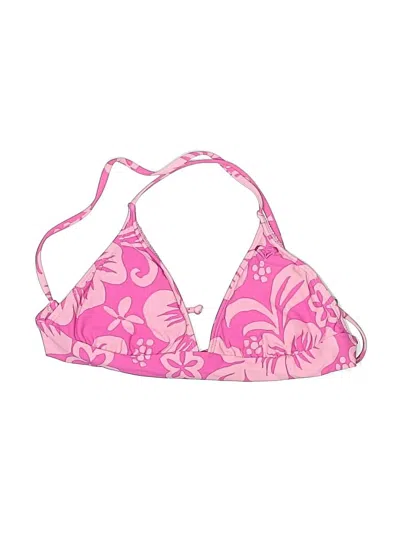 Pre-owned Roxy Swimsuit Top Pink Print Pattern Swimwear