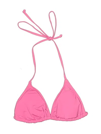 Pre-owned Roxy Swimsuit Top Pink Solid Pattern Swimwear