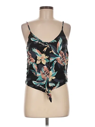 Pre-owned Roxy Tank Top Black Halter Neckline Tops
