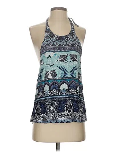 Pre-owned Roxy Tank Top Blue Halter Neckline Tops