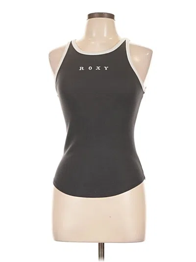 Pre-owned Roxy Tank Top Gray Halter Neckline Tops
