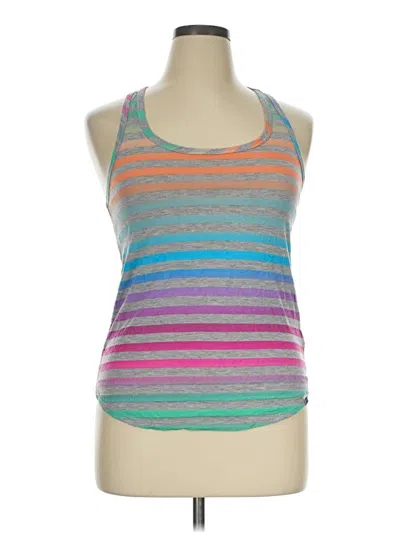 Pre-owned Roxy Tank Top Gray Halter Neckline Tops