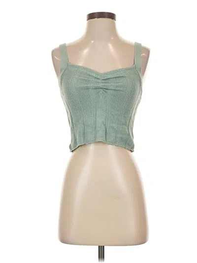 Pre-owned Roxy Tank Top Green Strapless Neckline Tops