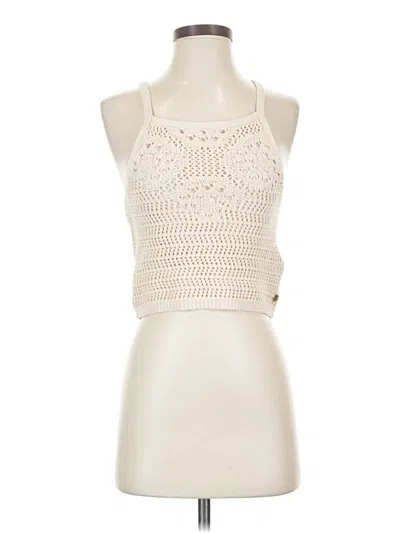 Pre-owned Roxy Tank Top Ivory Halter Neckline Tops