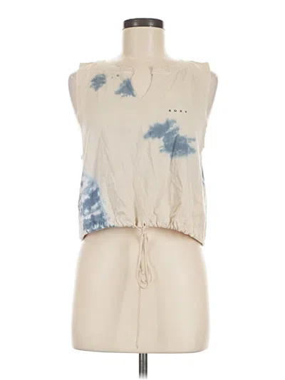 Pre-owned Roxy Tank Top Ivory Halter Neckline Tops