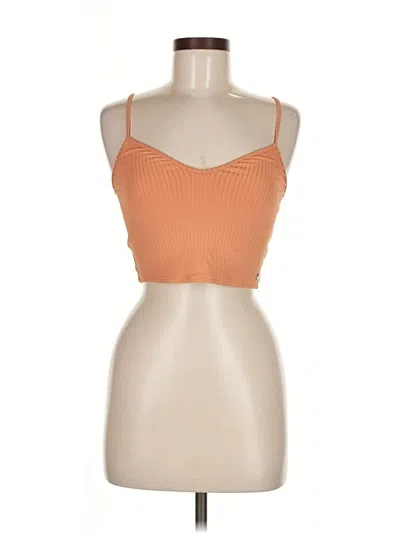 Pre-owned Roxy Tank Top Orange Strapless Neckline Tops