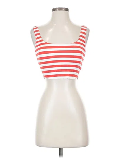 Pre-owned Roxy Tank Top Red Strapless Neckline Tops