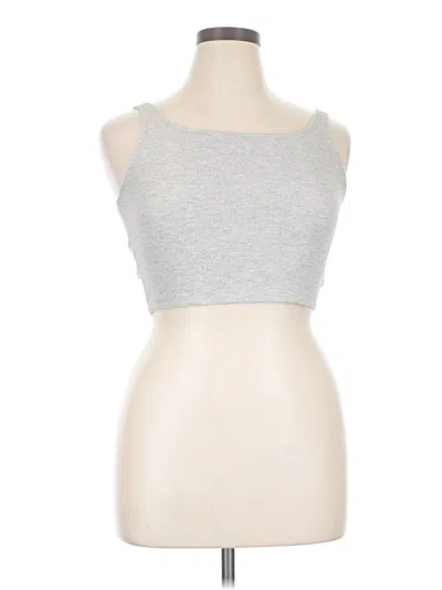 Pre-owned Roxy Tank Top Silver Strapless Neckline Tops
