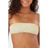 Roxy Tapestry Patchwork Bandeau Bikini Top In Multi