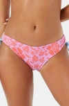 Roxy Tapestry Patchwork Hipster Bikini Bottoms In Red Multi